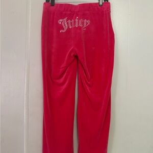 Juicy Couture OG Pink Velour Big Bling Y2K Track Pants